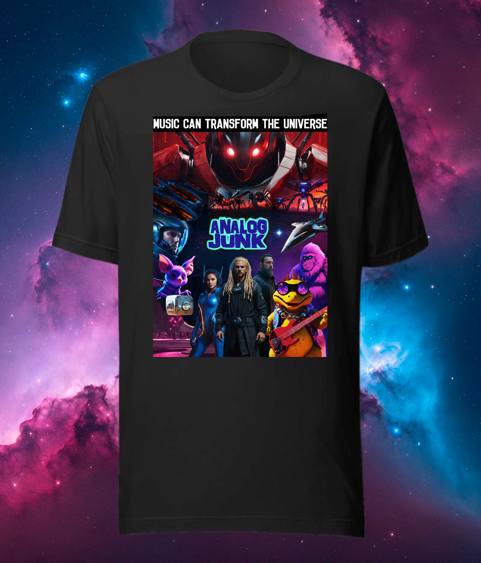 AJ Official 'Music Can Transform the Universe' Tee