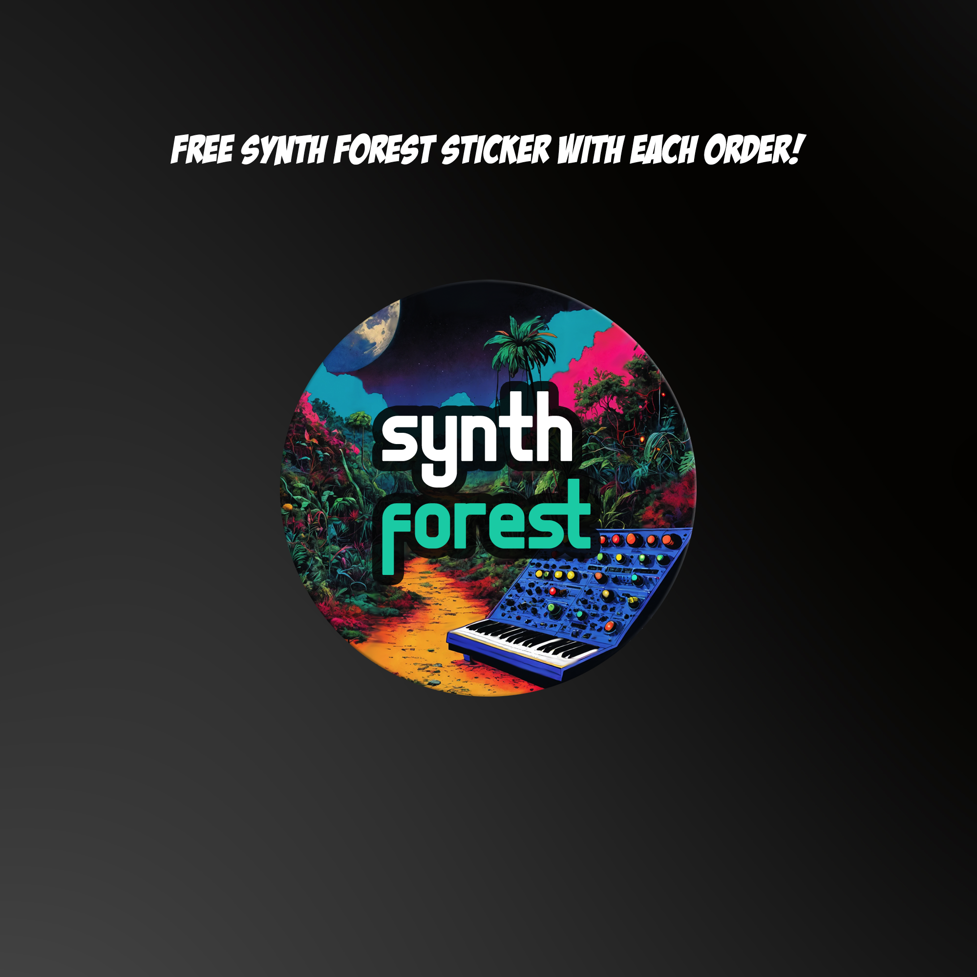 AJ Official Synth Forest Beach Towel